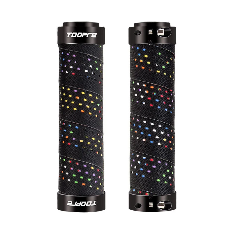 TOOPRE Bicycle Grips Anti-Slip Lock-On Handlebar Grips for Mountain Bikes PU Handlebar Grip Accessories