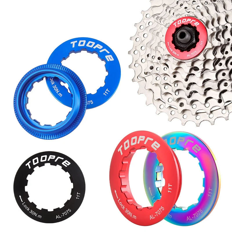 TOOPRE Cassette Locking Cover for Mountain and Road Bikes 11T Sprocket Lock Ring XT Cassette Lock Ring