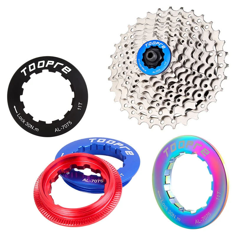 TOOPRE Cassette Locking Cover for Mountain and Road Bikes 11T Sprocket Lock Ring XT Cassette Lock Ring