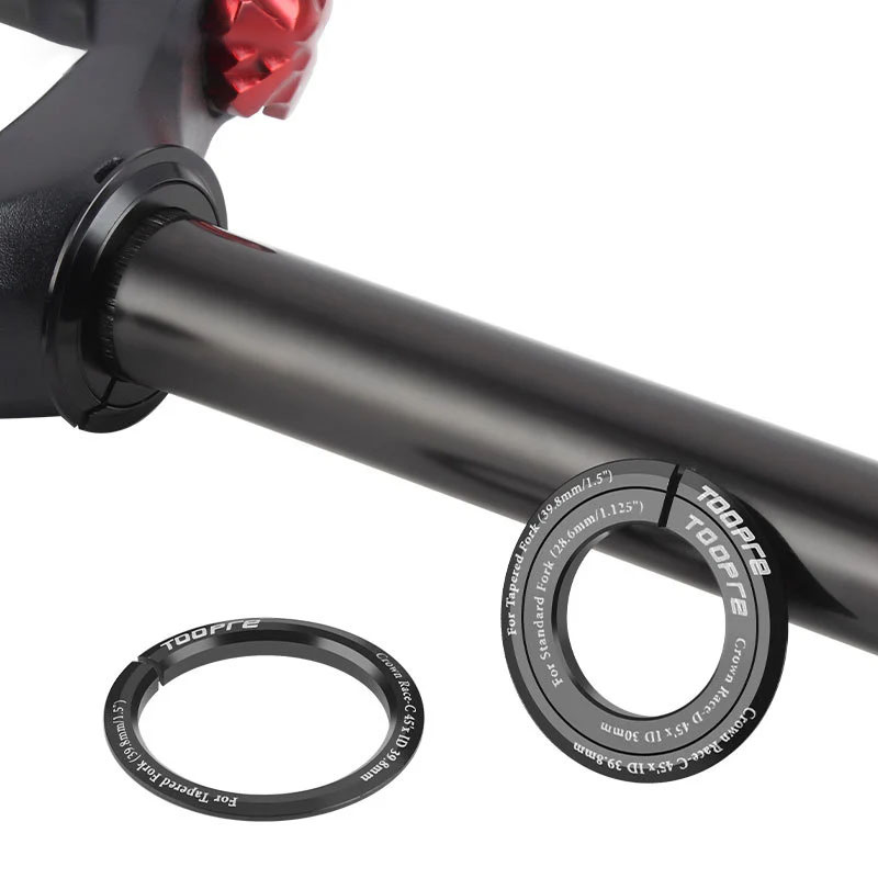 TOOPRE Bottom Bracket Converter Base for External Cup Sets Straight to Tapered Tube Adapter 28.6mm to 1.5 Front Fork