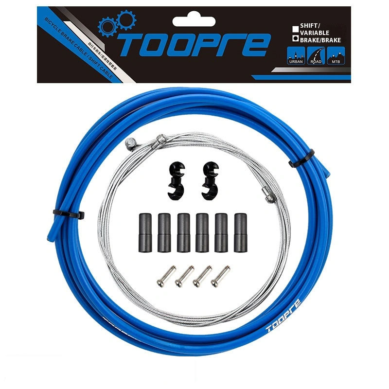 TOOPRE Bicycle Brake Cable Housing Kit Mountain/Road Bike Shift Cable Housing End Caps and Inner Cables