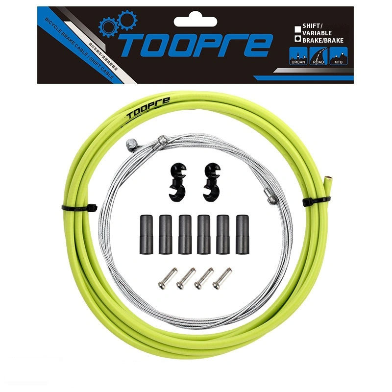 TOOPRE Bicycle Brake Cable Housing Kit Mountain/Road Bike Shift Cable Housing End Caps and Inner Cables