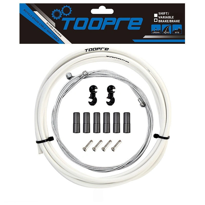 TOOPRE Bicycle Brake Cable Housing Kit Mountain/Road Bike Shift Cable Housing End Caps and Inner Cables