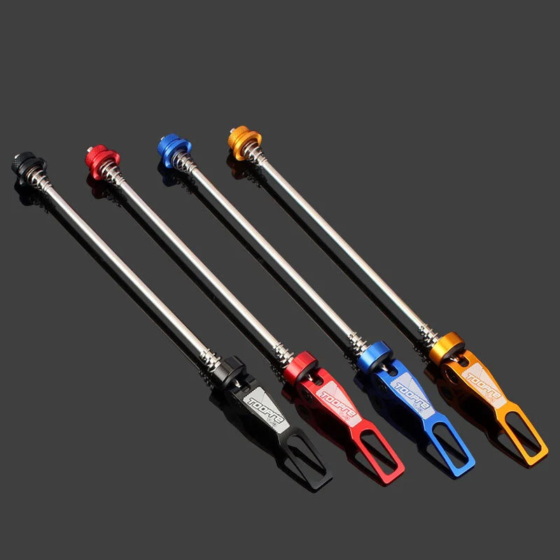 TOOPRE Mountain Bike Aluminum Alloy Quick Release Rod with Stainless Steel Axle for Road Bike Wheel Hubs and Fixed Pull Nuts