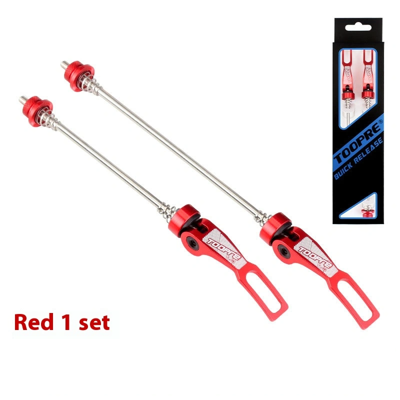 TOOPRE Mountain Bike Aluminum Alloy Quick Release Rod with Stainless Steel Axle for Road Bike Wheel Hubs and Fixed Pull Nuts