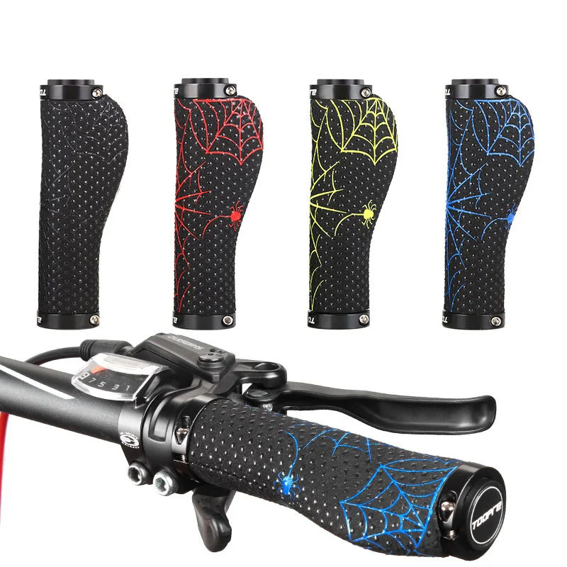 TOOPRE Bicycle Handlebar Grips Universal Silicone MTB Auxiliary Grips Spider Web Design