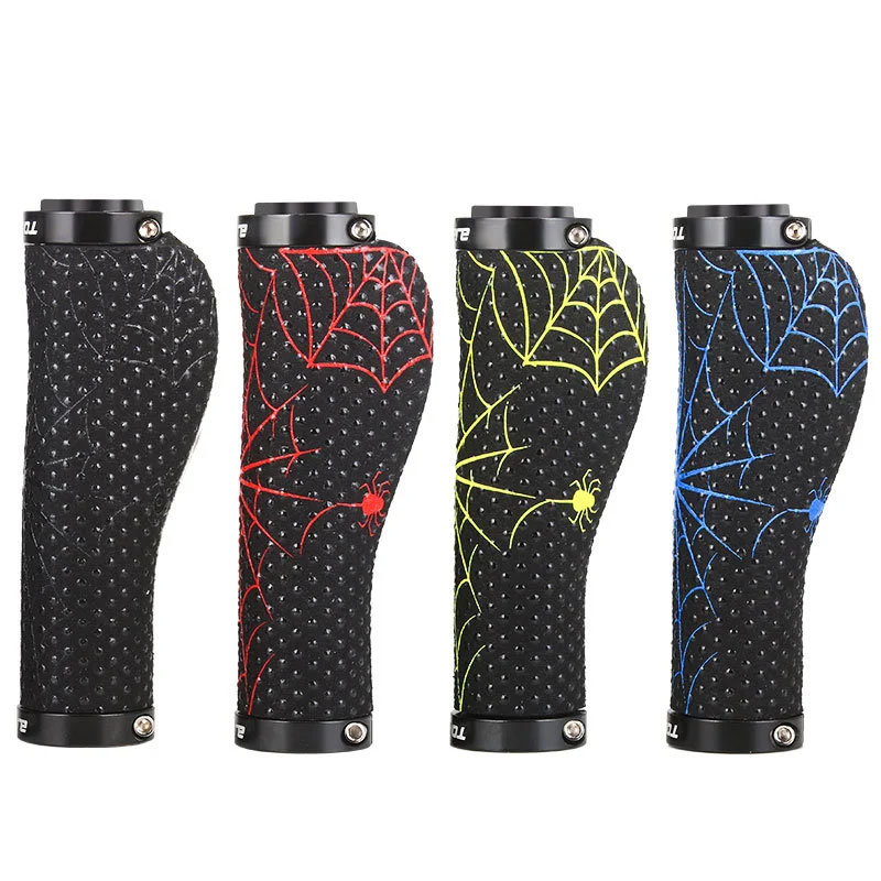 TOOPRE Bicycle Handlebar Grips Universal Silicone MTB Auxiliary Grips Spider Web Design