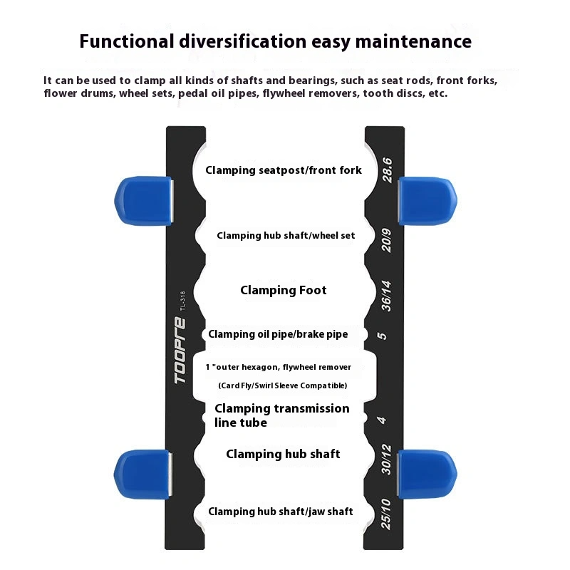 TOOPRE Bicycle Bench Vise Maintenance Clamp for Hubs Pedals Axles Forks and Wheelsets