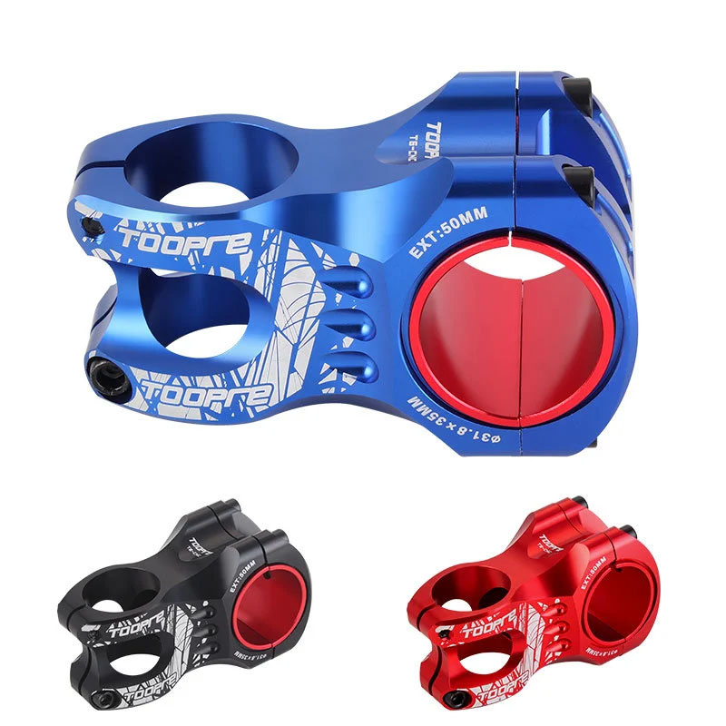 TOOPRE Bicycle Downhill Stem CNC Ultralight Hollowed 50MM Short Stem 31.8/35mm Clamp