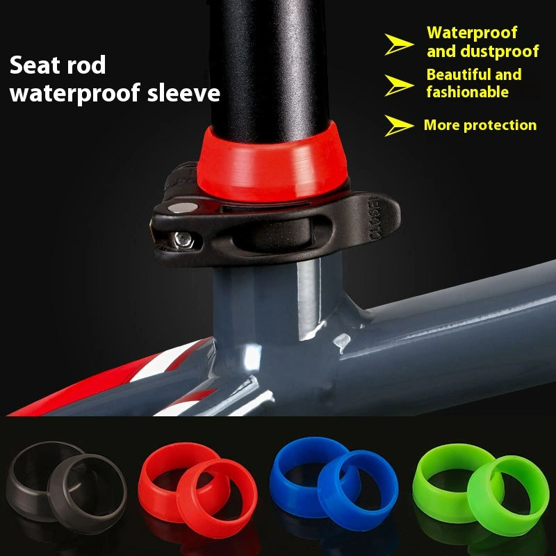 TOOPRE Mountain Road Bike Seatpost Dust Cover Silicone Seat Tube Waterproof Cover Seatpost Protection Sleeve