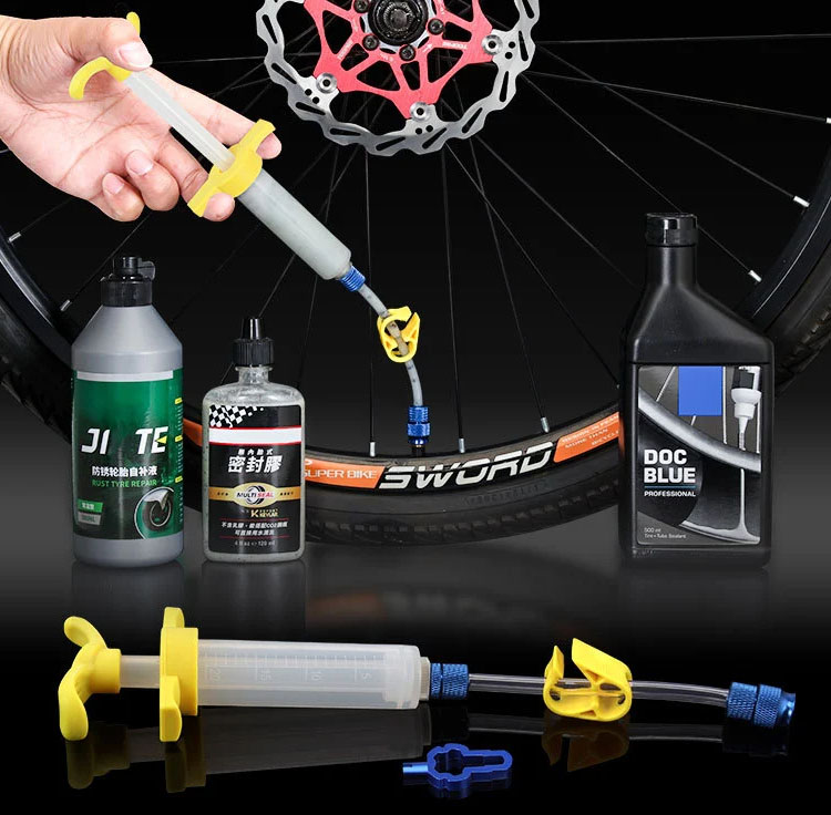 TOOPRE Bicycle Tubeless Tire Sealant Injector Tool Mountain Road Bike Tire Sealant Filling Syringe