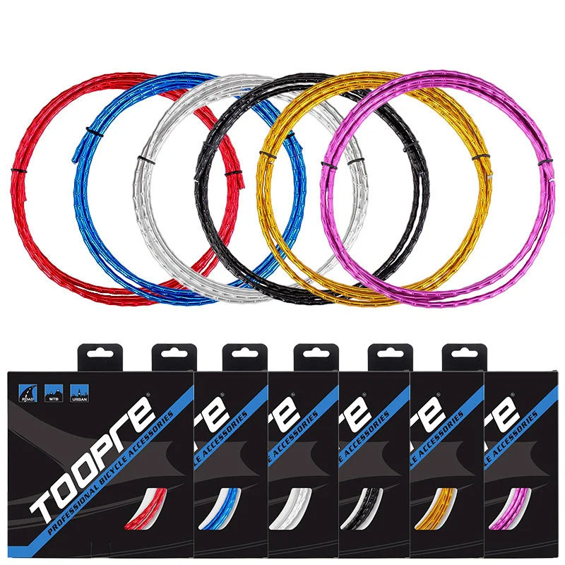 TOOPRE Bicycle Bamboo-Shaped Cable Housing Kit Mountain Road Bike Aluminum Alloy Gear Brake Cable Housing