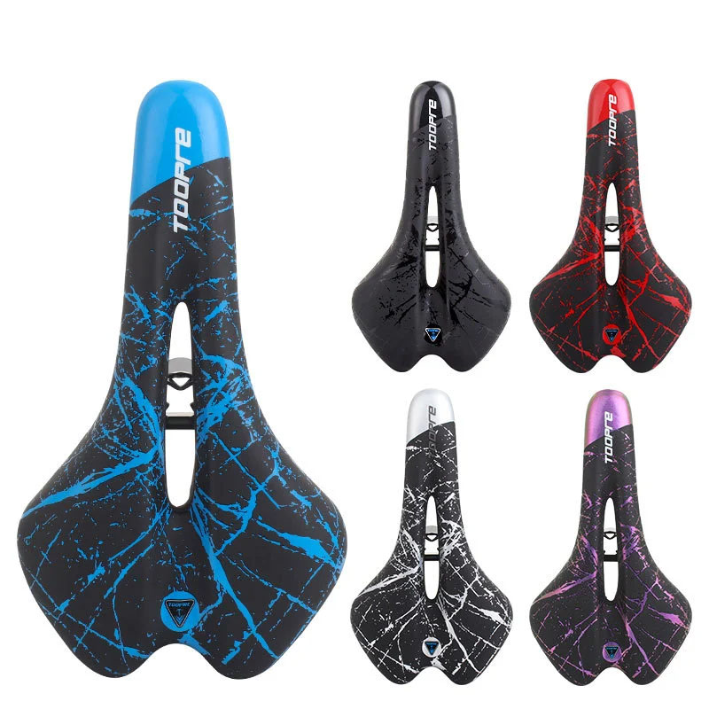 TOOPRE Bicycle Saddle Super Soft Seat Mountain Bike Comfortable Seat Cushion Colorful Bike Saddle