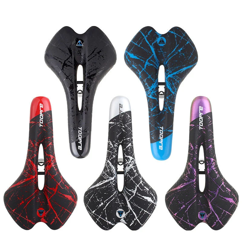 TOOPRE Bicycle Saddle Super Soft Seat Mountain Bike Comfortable Seat Cushion Colorful Bike Saddle