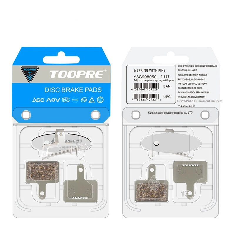 TOOPRE Mountain Bike Brake Linings Full Metal Bicycle Disc Brake Pads for M395 M355 M446 M315 Hydraulic Disc Brakes