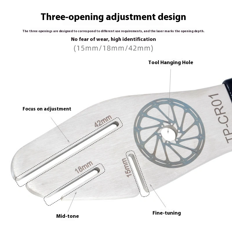 TOOPRE Bicycle Disc Brake Rotor Maintenance Tool Anti-Rub Rotor Gap Adjustment Deformation Correction Brake Rotor Truing Wrench