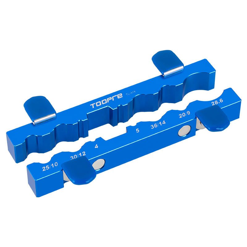 TOOPRE Bicycle Multi-Function Repairing Fixture, Aluminum Alloy Bench Vise Clamp Tool for Hubs, Pedals, Forks, Wheelsets and Axles