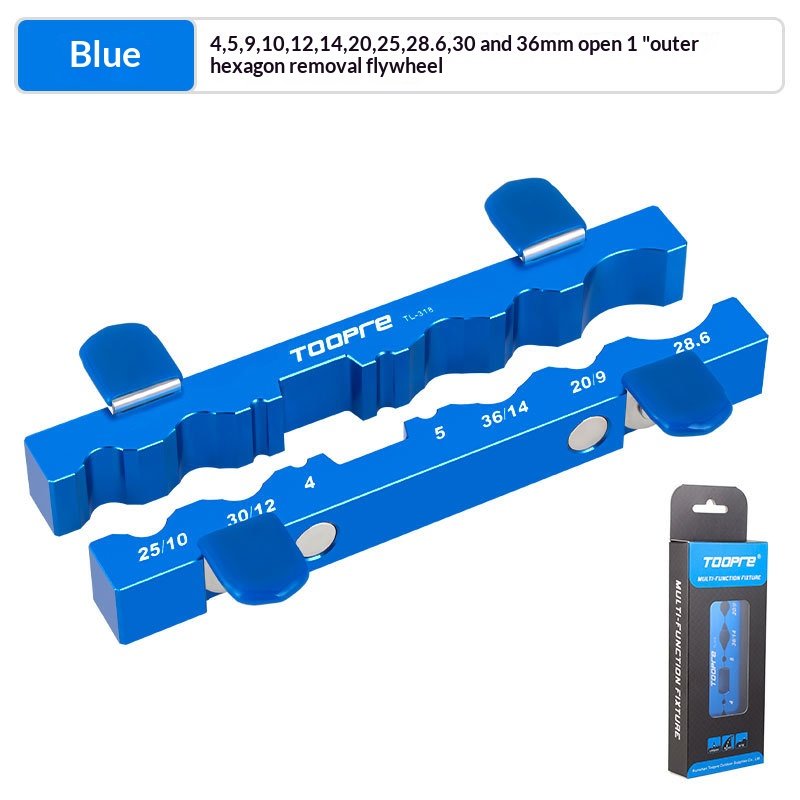 TOOPRE Bicycle Multi-Function Repairing Fixture, Aluminum Alloy Bench Vise Clamp Tool for Hubs, Pedals, Forks, Wheelsets and Axles