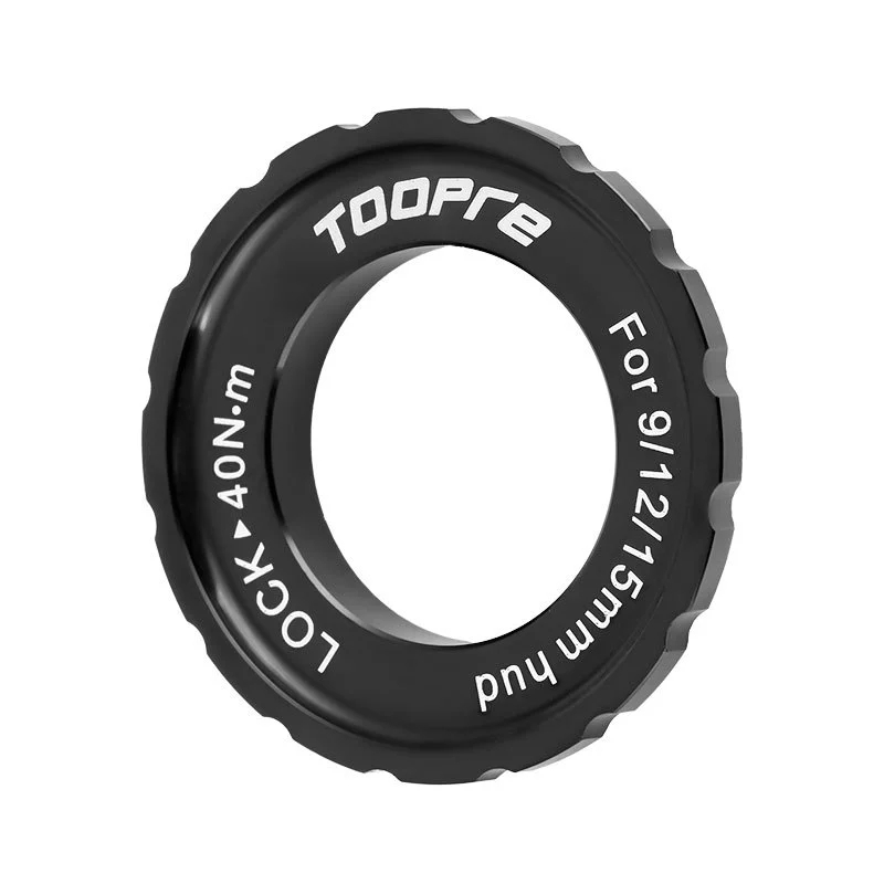 TOOPRE Mountain Bike Centerlock to 6-Bolt Disc Rotor Adapter Inner and Outer Lock Covers for Centerlock Hub Disc Rotor