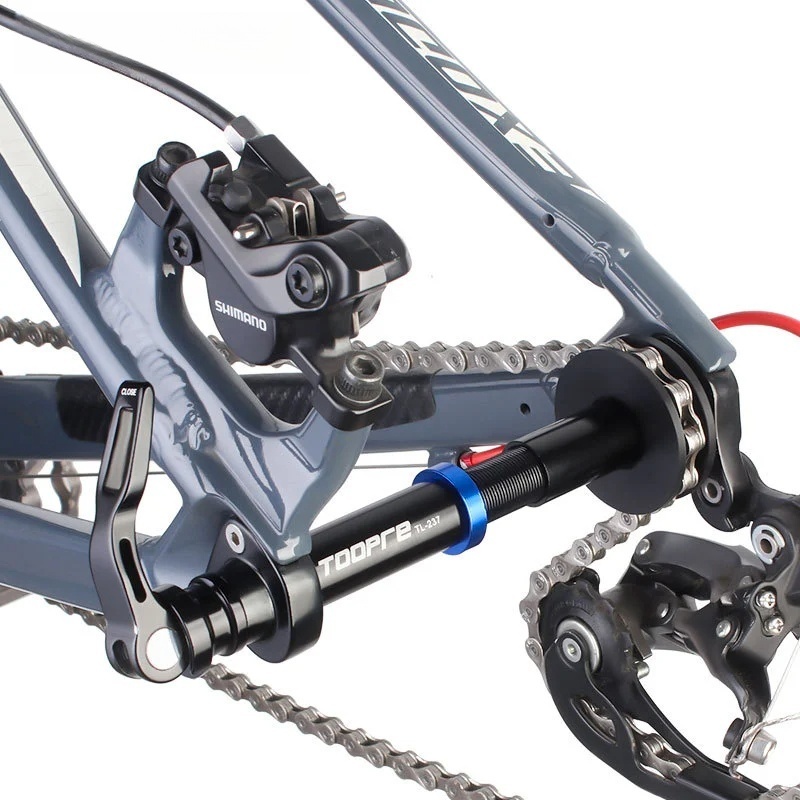 TOOPRE Bike Chain Fixer Virtual Flywheel Tensioner for Mountain & Road Bikes Thru-Axle & Quick-Release Universal