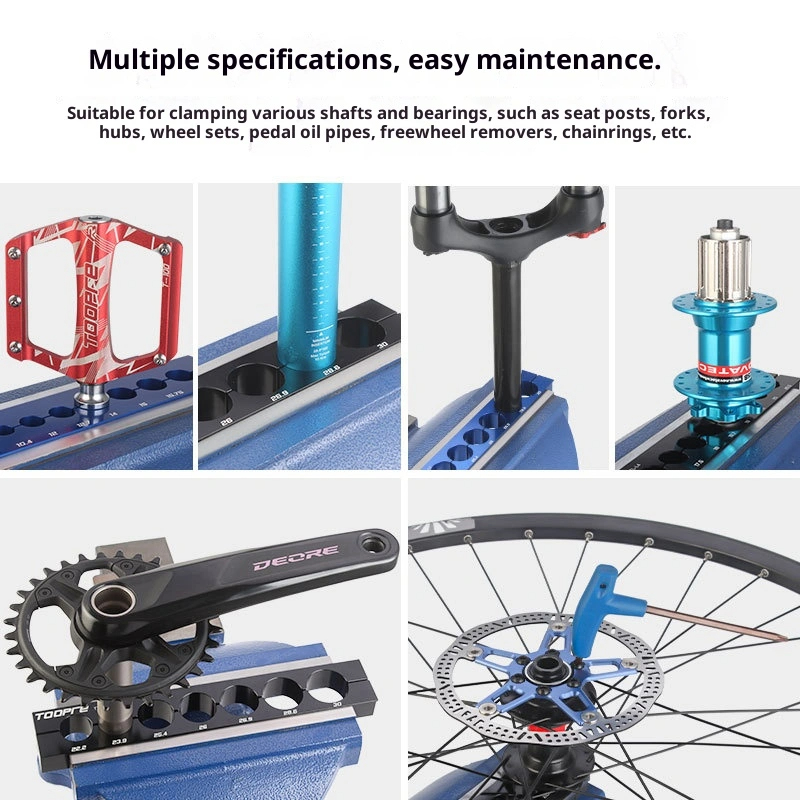 TOOPRE Bicycle Vise Axle Fixture – Multifunctional Clamp for Fork Seatpost Hub & Wheel Set Repair and Maintenance